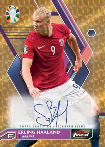 2023 Topps Finest UEFA Road to EURO 2024 Base Autographs Superfractors Erling Haaland