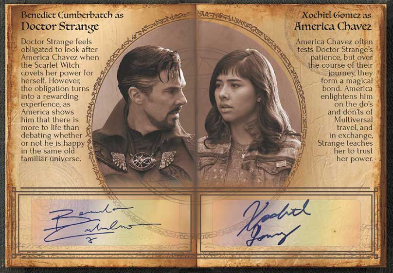2023 Upper Deck Doctor Strange and the Multiverse of Madness Dual Autograph Benedict Cumberbach Xochitl Gomez