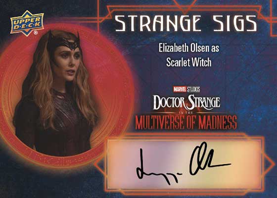 2023 Upper Deck Doctor Strange and the Multiverse of Madness Strange Sigs Elizabeth Olsen