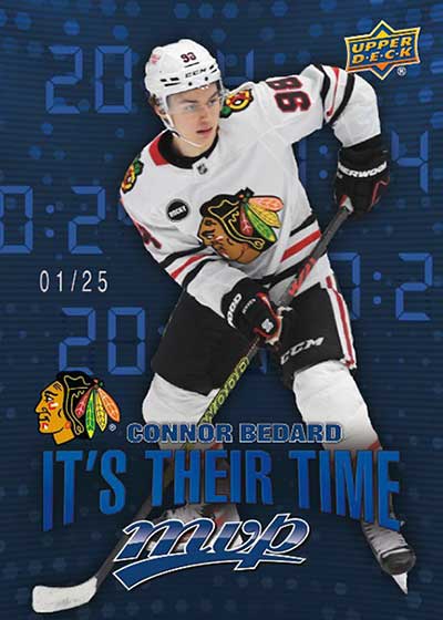 2024-25 Upper Deck MVP Hockey It's Their Time Blue Connor Bedard