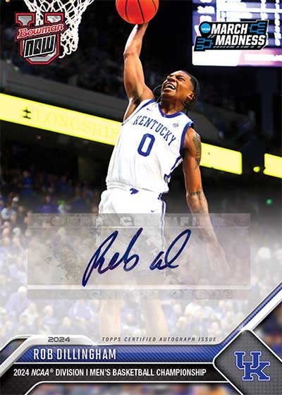 2023-24 Bowman U Now NCAA March Madness Rob Dillingham Autograph