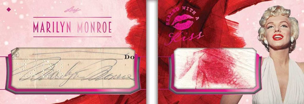 2024 Leaf Marilyn Monroe Icons Collection Cut Signature Lipstick Blot