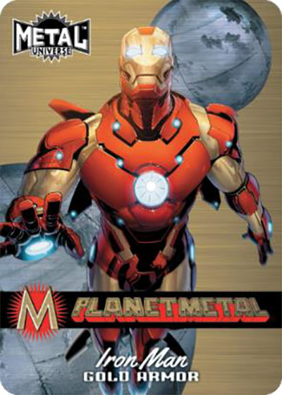 2024 SkyBox Metal Universe Avengers Planet Metal Iron Man