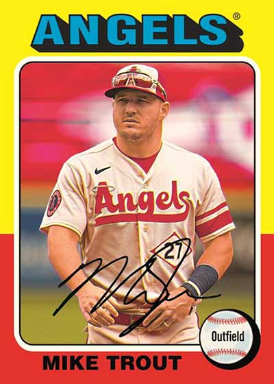 2024 Topps Heritage Baseball Throwback Uniform Variations Mike Trout