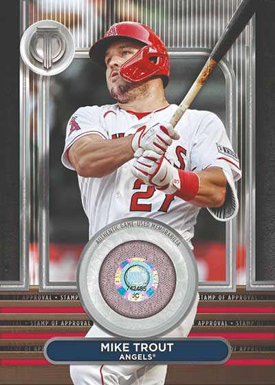 2024 Topps Tribute Baseball Stamp of Approval Mike Trout