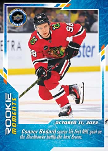2024 Upper Deck National Hockey Card Day Connor Bedard Rookie Moments
