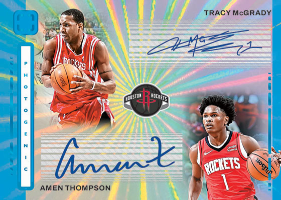 2023-24 Panini PhotoGenic Basketball Dual Autographs Tracy McGrady Amen Thompson