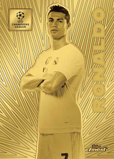 2023-24 Topps Finest UEFA Club Competitions Finest Idols Gold Cristiano Ronaldo