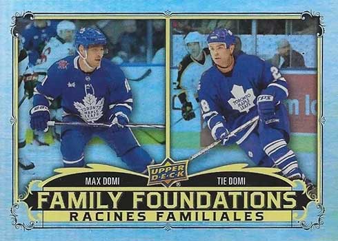 2023-24 Upper Deck Tim Hortons Greatest Duos Family Foundations Max Domi Tie Domi