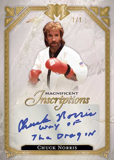 2023 Leaf Magnificence Magnificent Inscriptions Chuck Norris