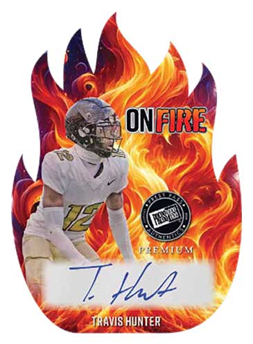 2024 Press Pass Premium Football On Fire Travis Hunter Autograph