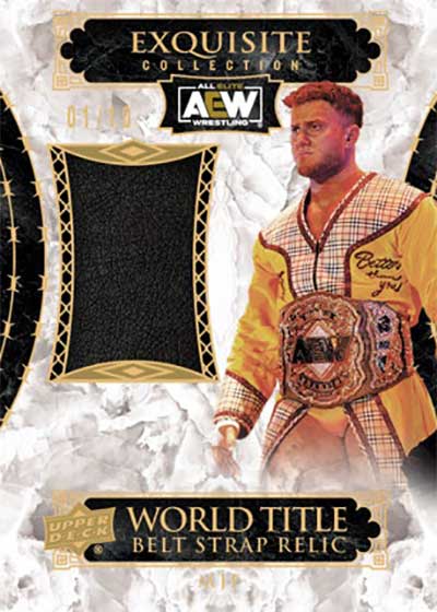 2024 Upper Deck Black Diamond AEW Exquisite World Title Belt Strap Relics MJF