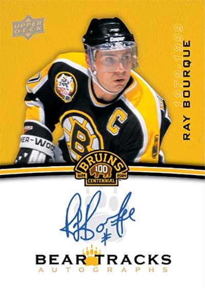 2023-24 Upper Deck Boston Bruins Centennial Hockey Bear Tracks Autographs Ray Bourque