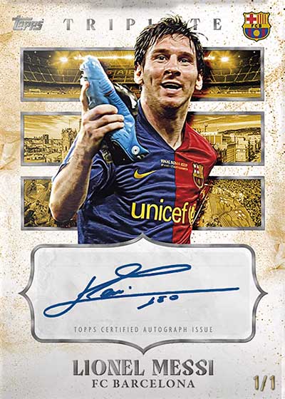 2024 Topps FC Barcelona Triplete 2008-09 Lionel Messi Autograph