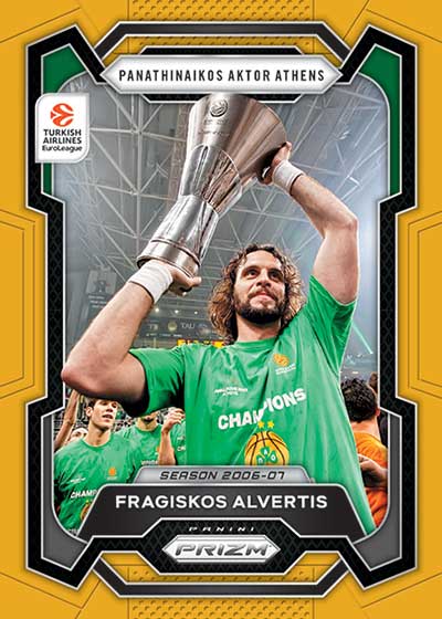 2023-24 Panini Prizm Turkish Airlines EuroLeague Basketball Base Gold Fragiskos Alvertis