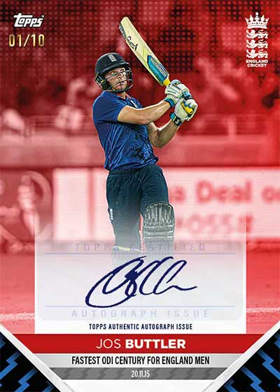 2024 Topps England Cricket Autographs Red Jos Buttler