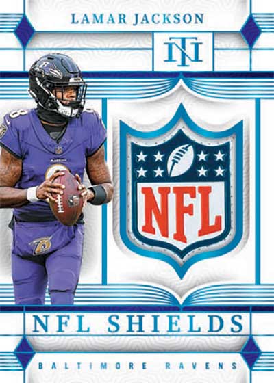 2023 Panini National Treasures Football NFL Shields Lamar Jackson