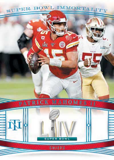 2023 Panini National Treasures Football Super Bowl Immortality Patrick Mahomes