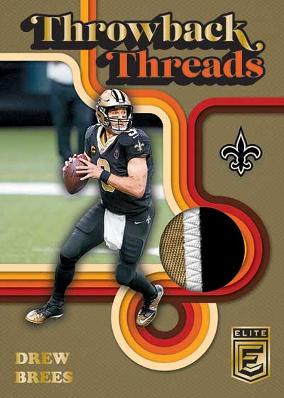 2024 Donruss Elite Football Throwback Threads Drew Brees