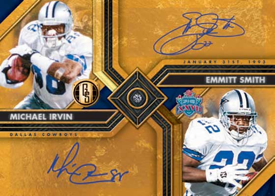 2024 Panini Gold Standard Football Super Bowl Diamond Signatures Dual Emmitt Smith Michael Irvin