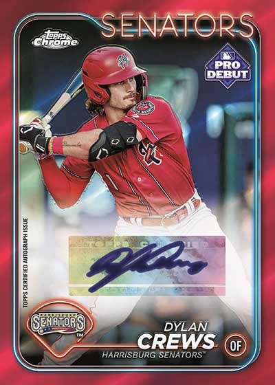 2024 Topps Pro Debut Baseball Chrome Autographs Red Refractors Dylan Crews