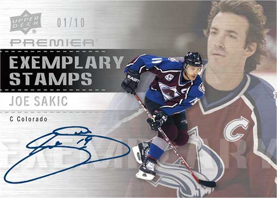 2023-24 Upper Deck Premier Hockey Exemplary Stamps Joe Sakic