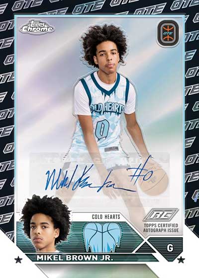 2023-24 Topps Chrome Overtime Elite Basketball Autographs Black and White OTE Refractors Mikel Brown Jr.