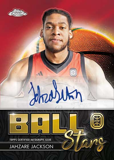 2023-24 Topps Chrome Overtime Elite Basketball Ball Stars Autograph Jahzare Jackson