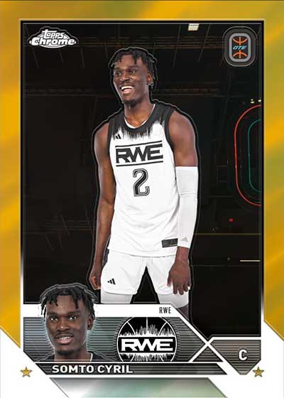 2023-24 Topps Chrome Overtime Elite Basketball Gold Refractors Somto Cyril