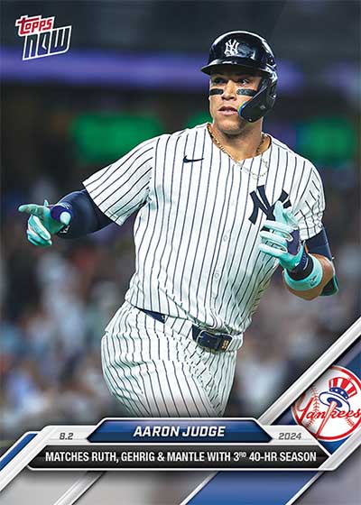 2024 Topps Now Baseball 504 Aaron Judge