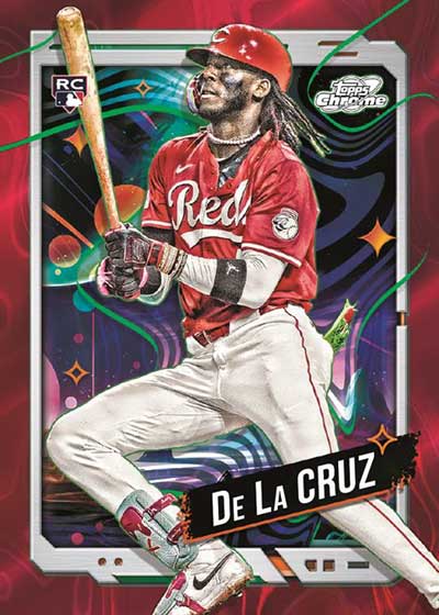 2024 Topps Cosmic Chrome Baseball Red Flare Refractors Elly De La Cruz