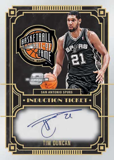 2023-24 Panini Contenders Optic Basketball Induction Ticket Autographs Tim Duncan