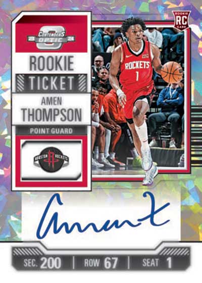 2023-24 Panini Contenders Optic Basketball Rookie Ticket Autographs Cracked Ice Amen Thompson