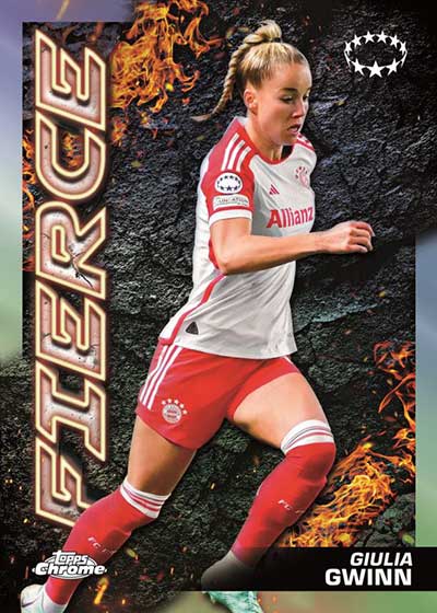 2023-24 Topps Chrome UEFA Women's Champions League Fierce Giulia Gwinn