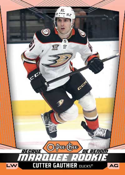 2024-25 O-Pee-Chee Hockey Orange Border Cutter Gauthier