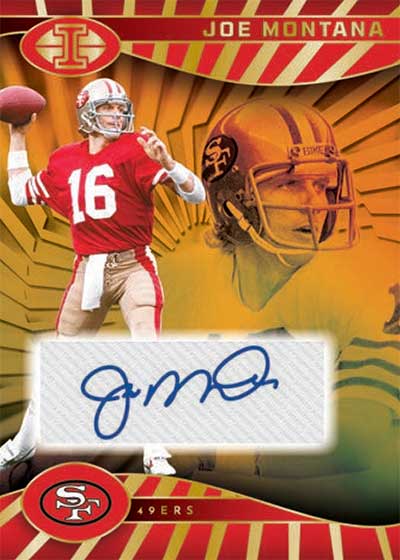 2024 Panini Illusions Football Trophy Collection Autographs Gold Joe Montana
