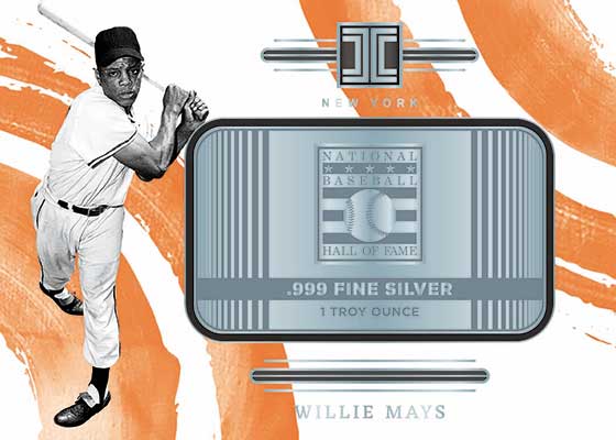 2024 Panini Impeccable Baseball Silver Hall of Fame Logo Willie Mays