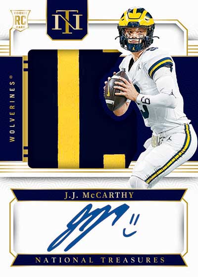 2024 Panini National Treasures Collegiate Football Silhouettes Signatures JJ McCarthy