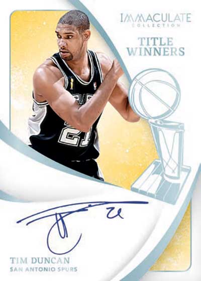 2023-24 Panini Immaculate Basketball Title Winners Tim Duncan