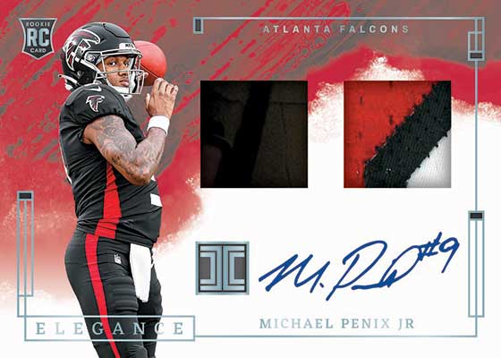 2024 Panini Impeccable Football Elegance Rookie Helmet-Patch Autographs Michael Penix Jr.