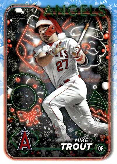 2024 Topps Holiday Baseball Variations Mike Trout