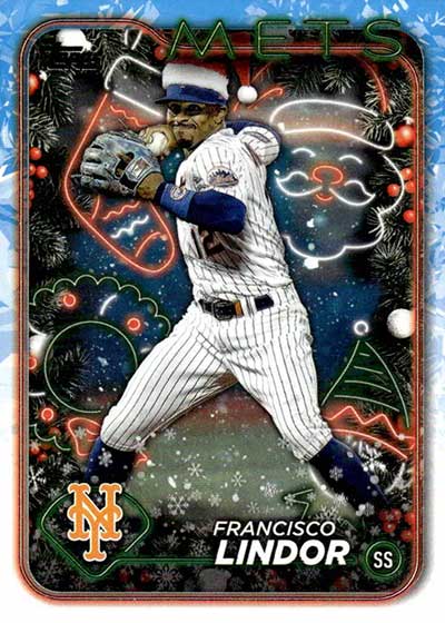 2024 Topps Holiday Baseball Variations Francisco Lindor