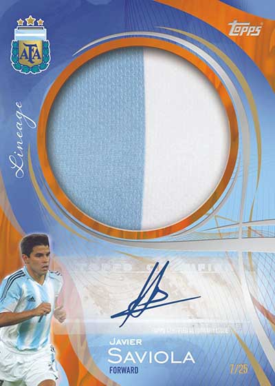 2024 Topps Lineage Argentina Olimpico Autograph Relic Javier Saviola