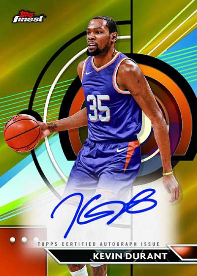 2023-24 Topps Finest Basketball Finest Autographs Gold Refractors Kevin Durant