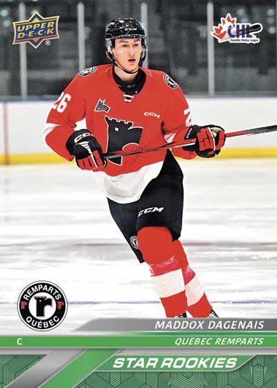 2024-25 Upper Deck CHL Hockey Green Maddox Dagenais