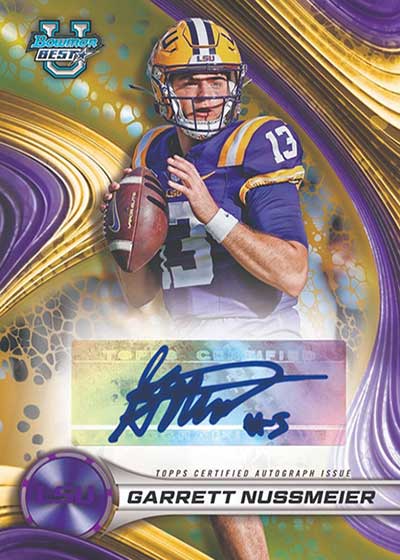 2024 Bowman Best University Football Best of 2024 Autographs Garrett Nussmeier