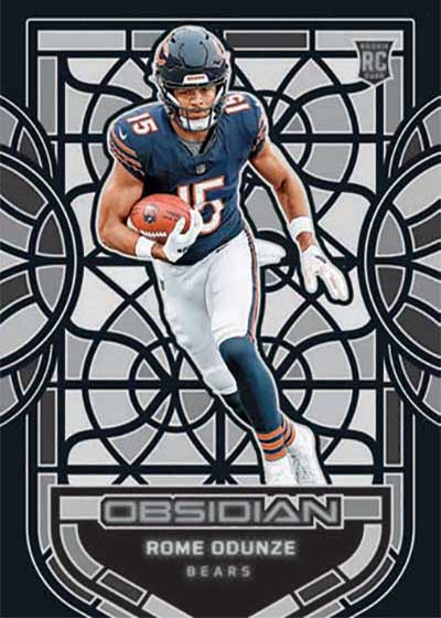 2024 Panini Obsidian Football Black Stained Glass Rome Odunze