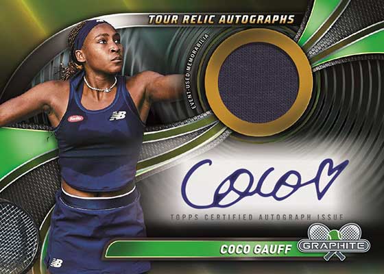 2024 Topps Graphite Tennis Tour Relic Autographs Coco Gauff