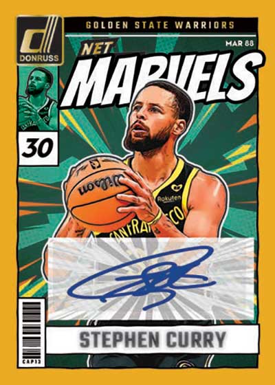 2024-25 Donruss Basketball Net Marvels Signatures Gold Stephen Curry