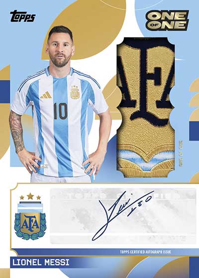 2024-25 Topps Argentina Team Set Soccer AFA Starballers Autograph Relics Lionel Messi